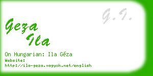 geza ila business card