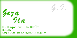 geza ila business card